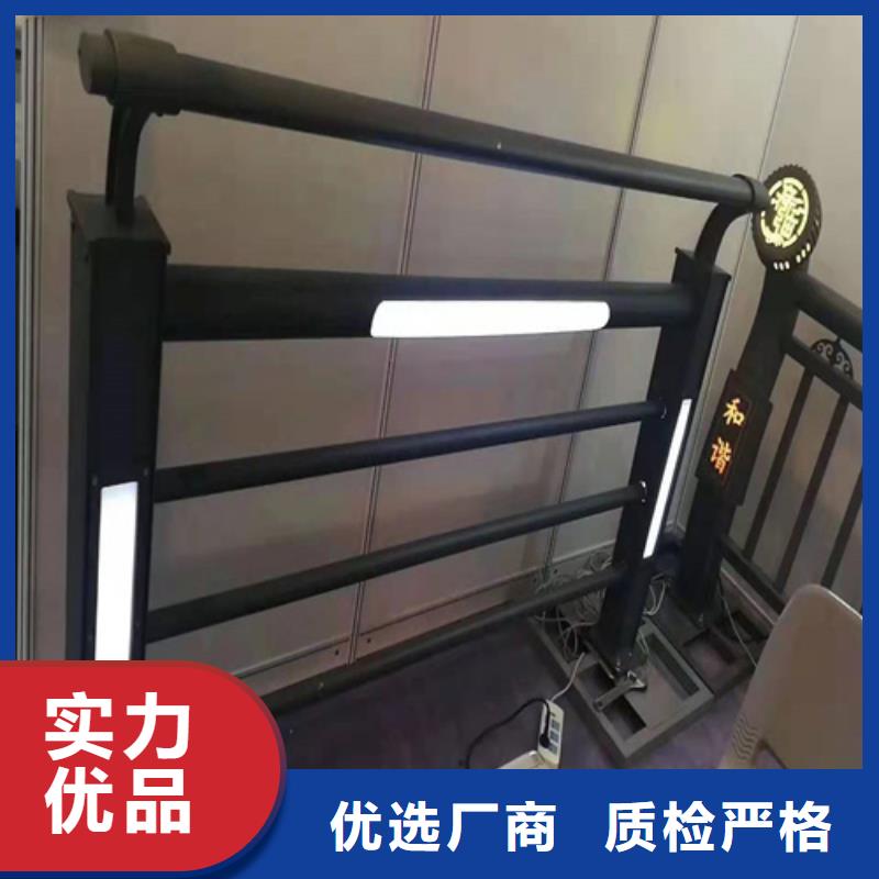 不锈钢桥梁防撞护栏河道景观灯光护栏不锈钢复合管源头直供