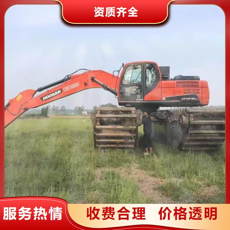 水上淤泥船挖掘机租赁当地哪里有