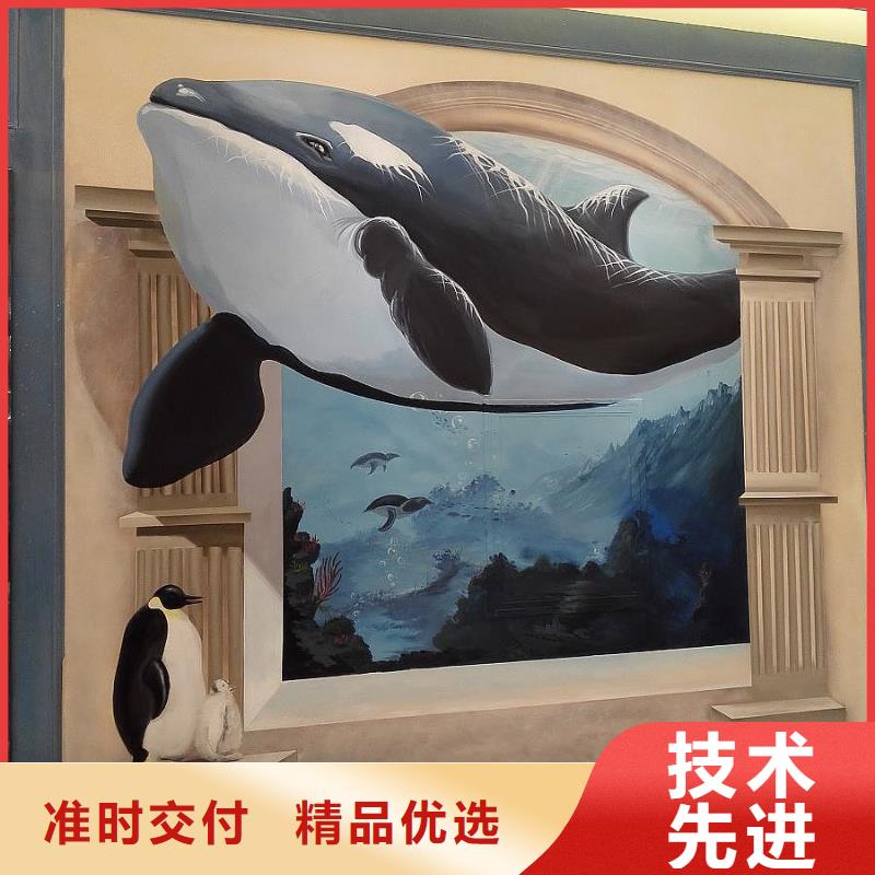 墙绘彩绘手绘墙画壁画墙体彩绘祠堂古建筑壁画支持大小批量采购