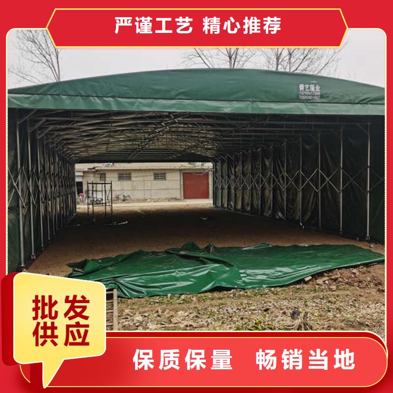 推拉雨棚来厂考察