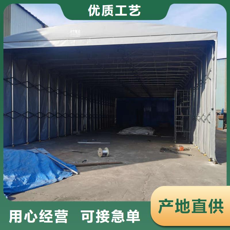 推拉雨棚来厂考察