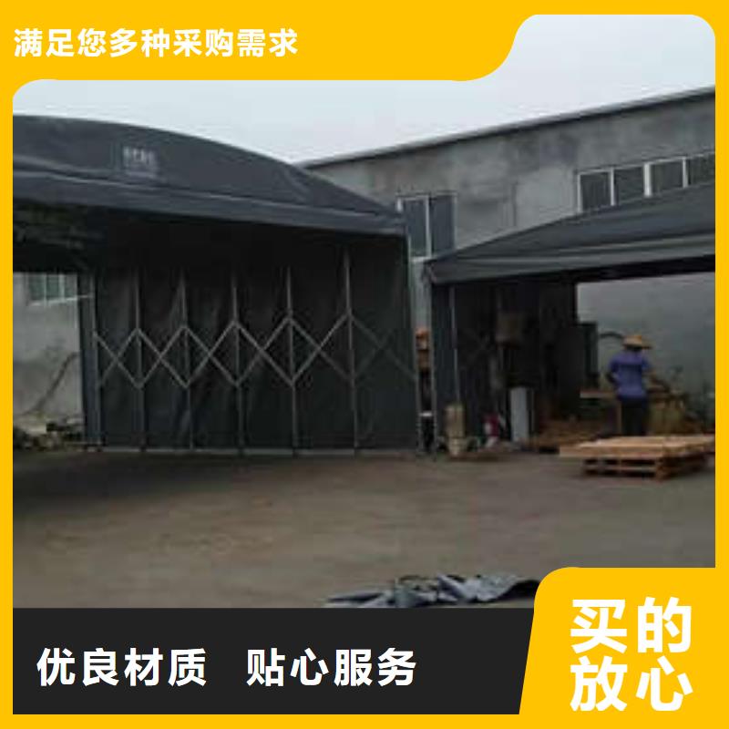 推拉雨棚来厂考察