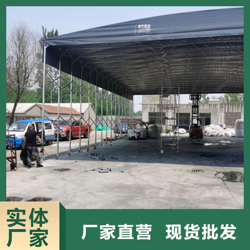 推拉雨棚来厂考察